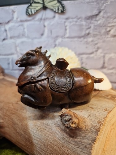 Vintage bronze copper horse - vintage,
