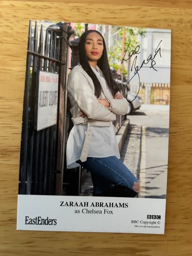 Eastenders signed card zaraah - signed,