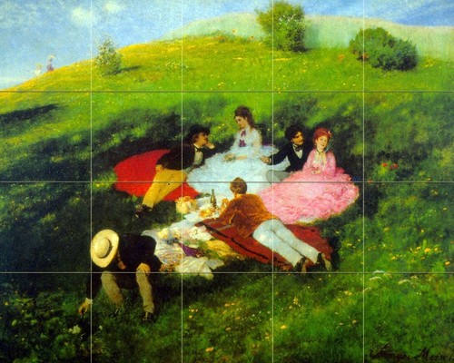 Luncheon tile mural kitchen - luncheon,