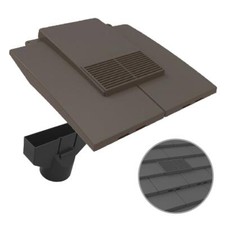 Grey Plain In-line Roof Tile