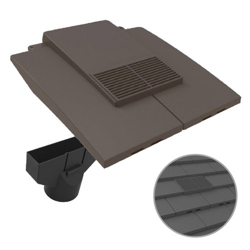 Grey plain line roof tile - plain, in-line