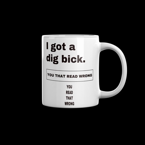 Funny slogan print 11oz tea - funny,