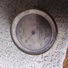 Antique Gilt Brass Cased Pocket Watch Barometer Altimeter Compensated    box 5