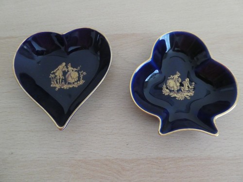 Limoges cobalt blue trinket - cobalt,