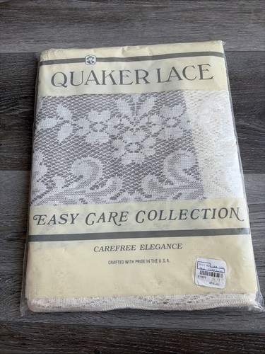 Quaker lace oblong tablecloth - quaker,