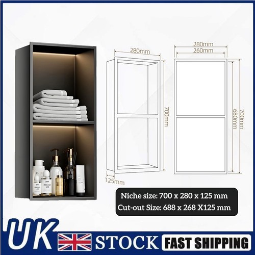Wall niche inset with shelf - wall,