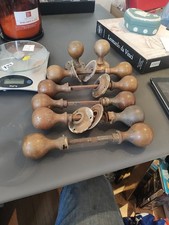 6 VINTAGE PAIRS BRASS BALL