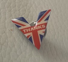 V For Victory Pin Badge