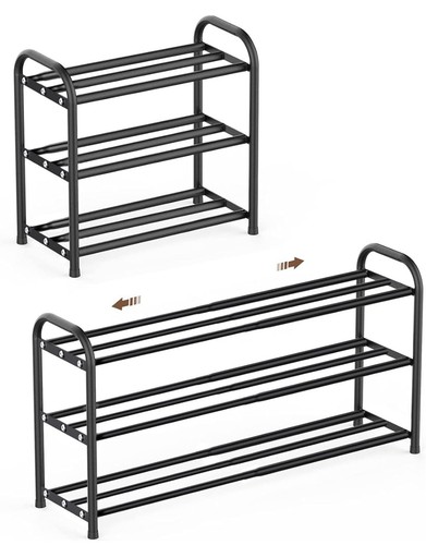 Expandable shoe rack tier - expandable,