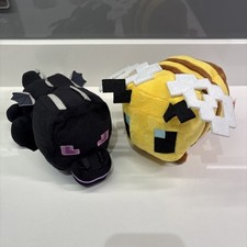 Minecraft Ender Dragon & Bee Plush Mattel, both in Very good condition 