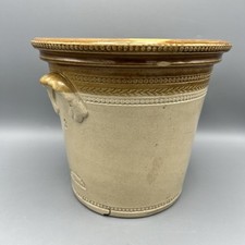 Antique Stoneware Butter Crock Buchan Portobello Scotland Large Number 3