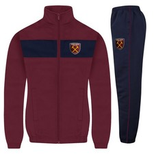West Ham United FC Boys Tracksuit Jacket & Pants Set Kids OFFICIAL Football Gift