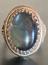 VTG 1974 MOOD COLOR CHANGE CABOCHON STONE GOLD/SILVER TONE RING PAT3802945 SZ 6?