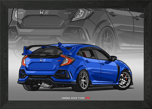 Honda civic type blue - r,