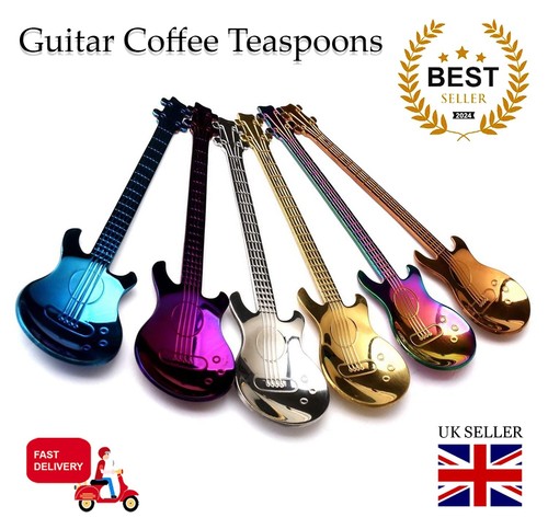 Guitar coffee teaspoons 7pcs - guitar,