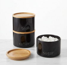 Stackable Tea Coffee Sugar