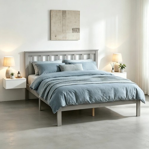 Panana white grey double bed - panana,