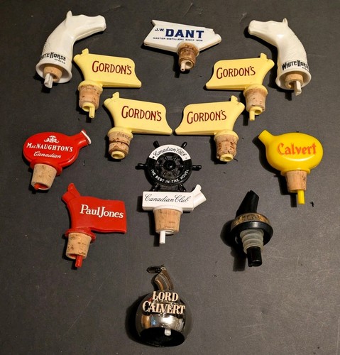 Vtg bottle stopper pourers - bottle,