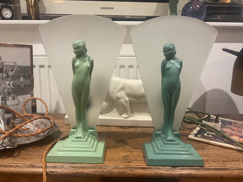 Pair antique art deco eve - a,