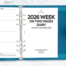 A5 size 2026 Week on two pages