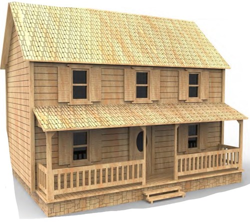 24th scale wooden miniature - 1:24th,