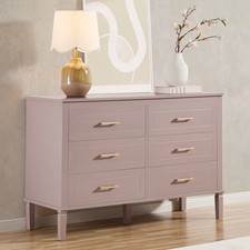 Dusk Sienna 6 Drawer Chest Dusty Mauve Storage Unit RRP £275