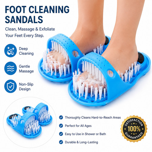 Foot shower scrubber massager - shower,
