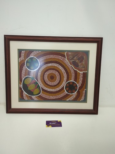 Framed australian aboriginal - framed,