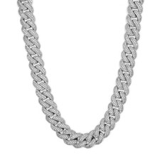 Men Cuban Chain Hip Hop Diamond Cut Shiny Rapper Bling iced Out Necklace 22 inch