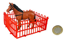 Cage Pen 4Pc Farm Animal Toys Vintage Old Red Action Figure Zoo Farm Animal ra