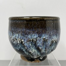 Trevor Corser @ Leach pottery Yunomi 8cm tall With Running glaze Signed #1913