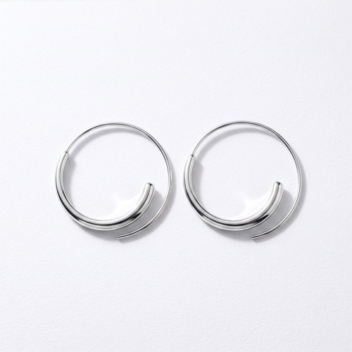 925 sterling silver spiral - silver,