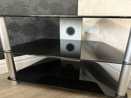 Black glass tier corner - black, 3-tier