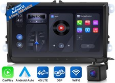 For VW GOLF MK5 MK6 9" Android 13 6+64 Car Stereo Radio GPS Navi BT CarPlay WiFi
