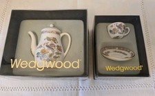 Rare Wedgwood - Kutani Crane - Coffee Pot And Tea Cup/Saucer - Miniature Pieces 