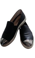 MIU MIU WOMEN'S SHOES LEATHER BLACK METAL CAP - SIZE 36.5 / 3.5