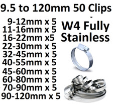 Assorted Mixed Packs Jubilee Clips Stainless Steel Hose Clips Clamp 12-120mm