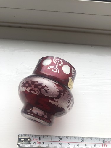 Vintage bohemian cranberry