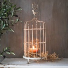 Birdcage Metal Candle Holder Stand French Lantern Decor Tealight Votives LARGE
