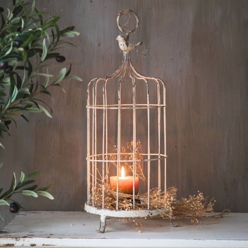 Birdcage metal candle - metal, holder