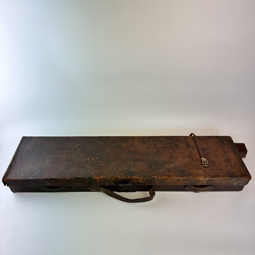Antique leather shotgun gun - antique,