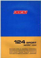 FIAT 124 AS SERIE US SPEC SPORT SPIDER '68 FACTORY BODYWORK/TRIM PARTS CATALOGUE