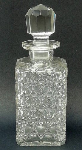 Vintage pressed glass decanter - pressed,