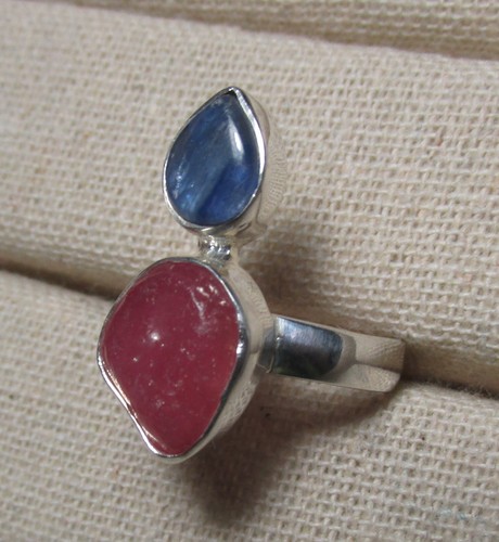 Sterling silver kyanite - sterling, ruby