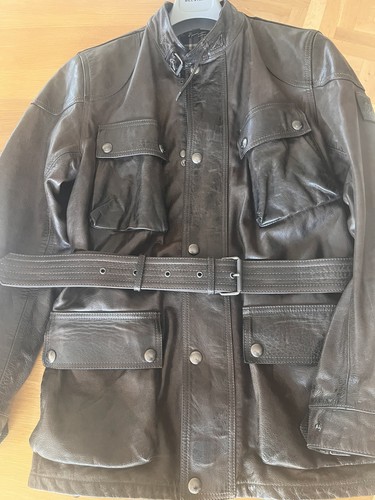 Belstaff men leather jacket - leather,