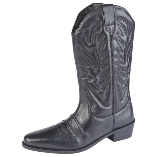 Mens leather pull western - leather,
