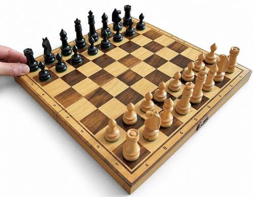 Vintage wooden chess - vintage,