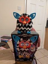 Furby Boom Zig Zag Black White Zebra Interactive Electronic Toy 2012 Hasbro Kids