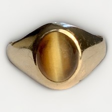 9ct Gold Tigers Eye Ring