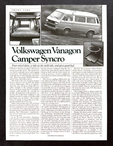 1986 volkswagen vanagon camper - 1986,